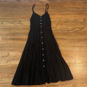 Good Luck Gem Black Long Dress with Pockets Size: Medium Condition: New